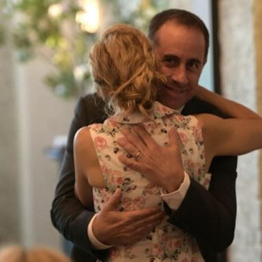 Carolyn Liebling brother Jerry Seinfeld with his wife attending Fatherhood initiative lunch.